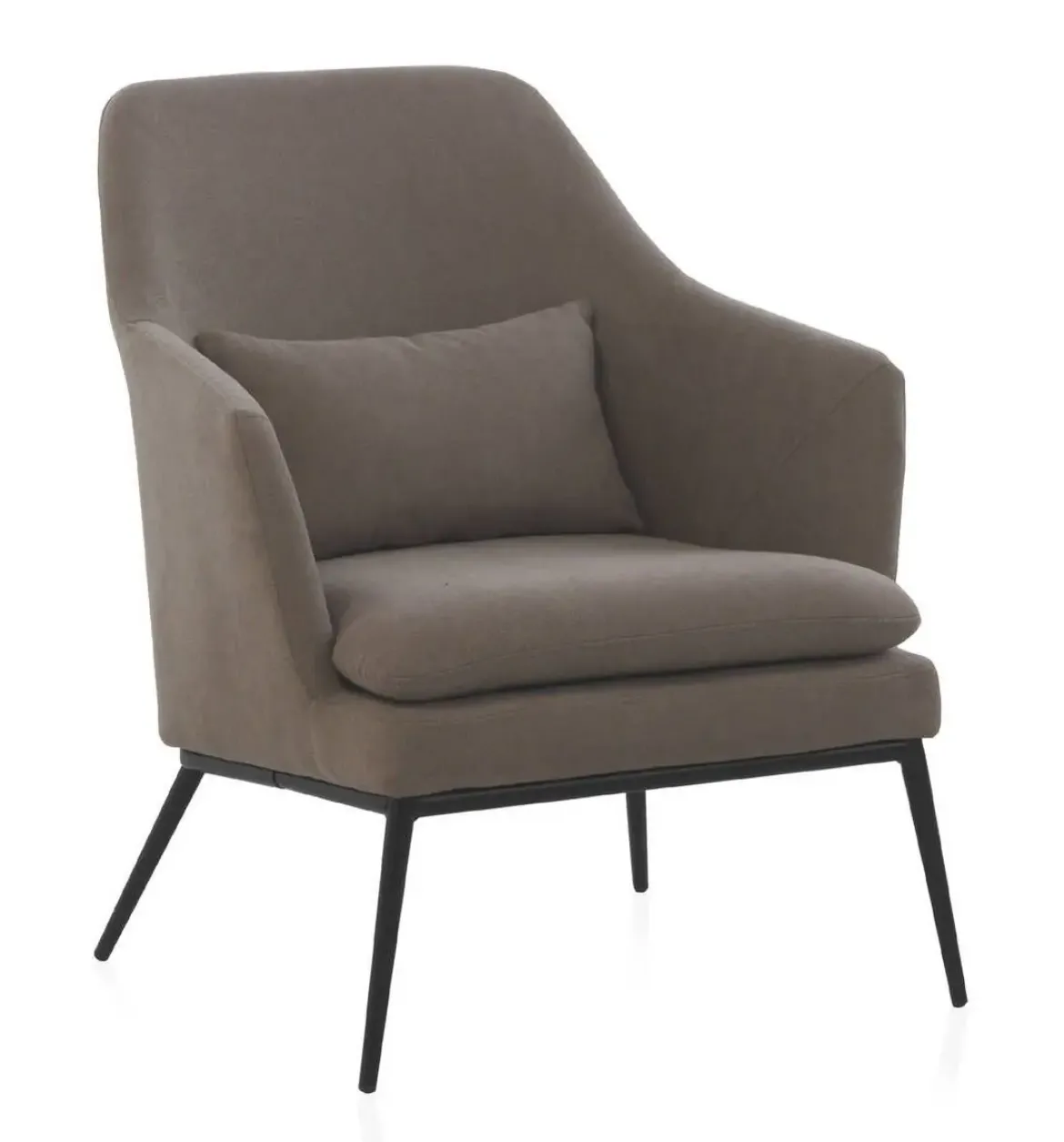 Sillón Tapizado con Cojín y Patas Metálicas GABAR