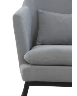 Sillón Tapizado con Cojín y Patas Metálicas GABAR