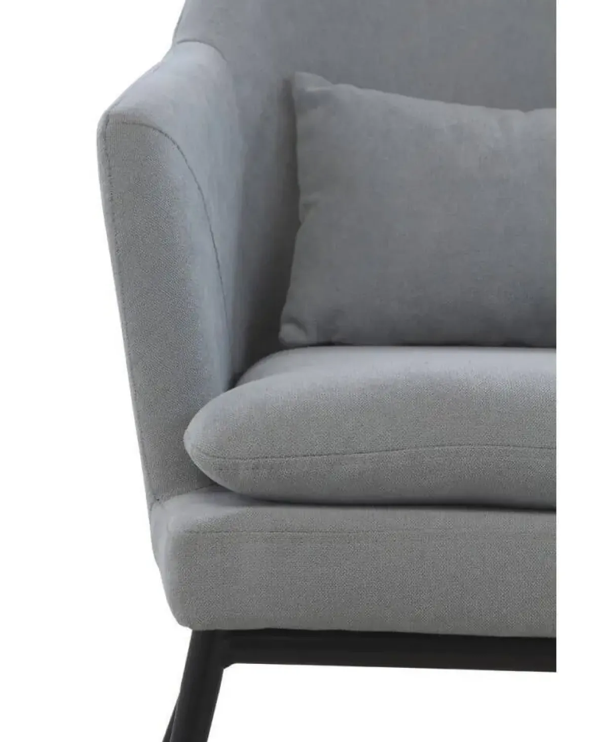 Sillón Tapizado con Cojín y Patas Metálicas GABAR