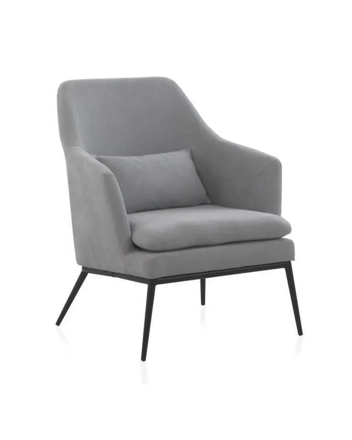 Sillón Tapizado con Cojín y Patas Metálicas GABAR
