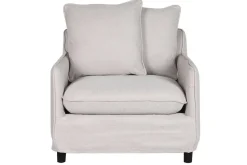 Sillón Tapizado Desenfundable en Poliéster Beige MB-211734