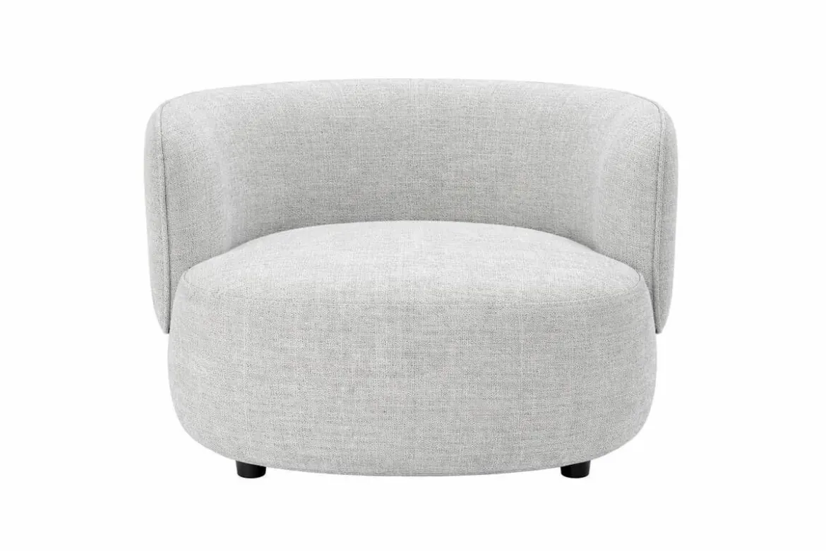 Sillón Tapizado en Poliéster Beige con Patas de Madera MB-225993