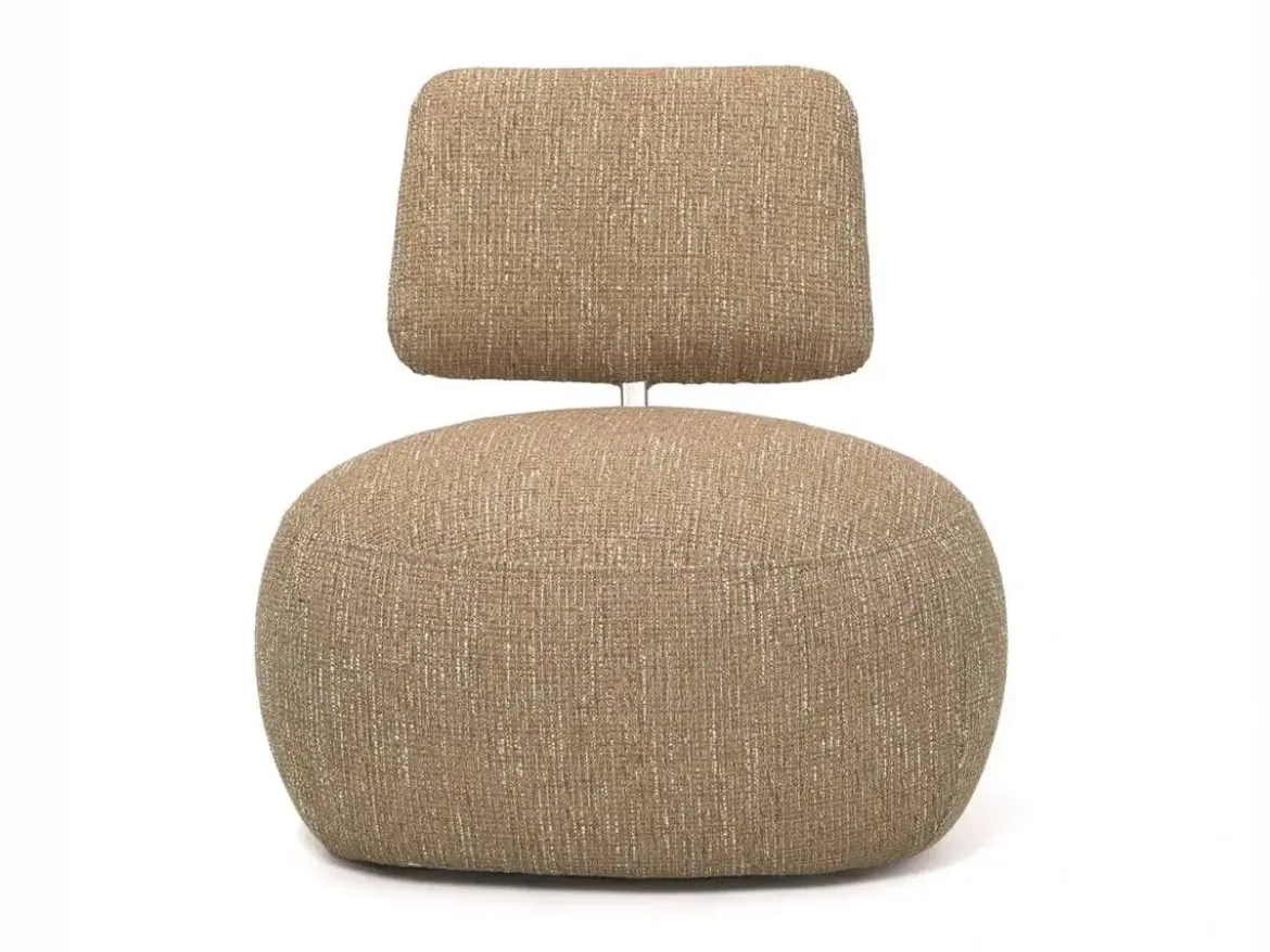 Sillón Tapizado en Poliéster Color Caramelo BOMANI 29-53