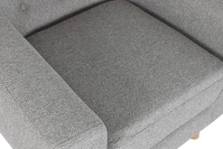 Sillón Tapizado en Poliéster Color Topo con Patas de Madera MB-221694