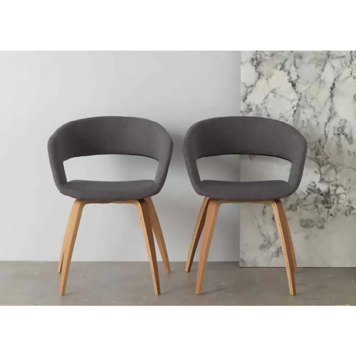 Sillón tapizado en tela color gris GABAR VIVE modelo 8321
