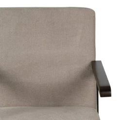 Sillón Taupe de Metal y Tejido con Patas Negras 613473