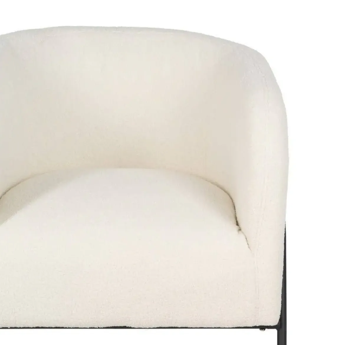 Sillón Tejido-Metal de Salón 68 cm Blanco 614513