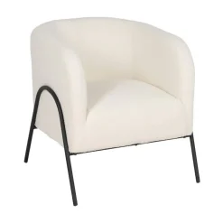 Sillón Tejido-Metal de Salón 68 cm Blanco 614513