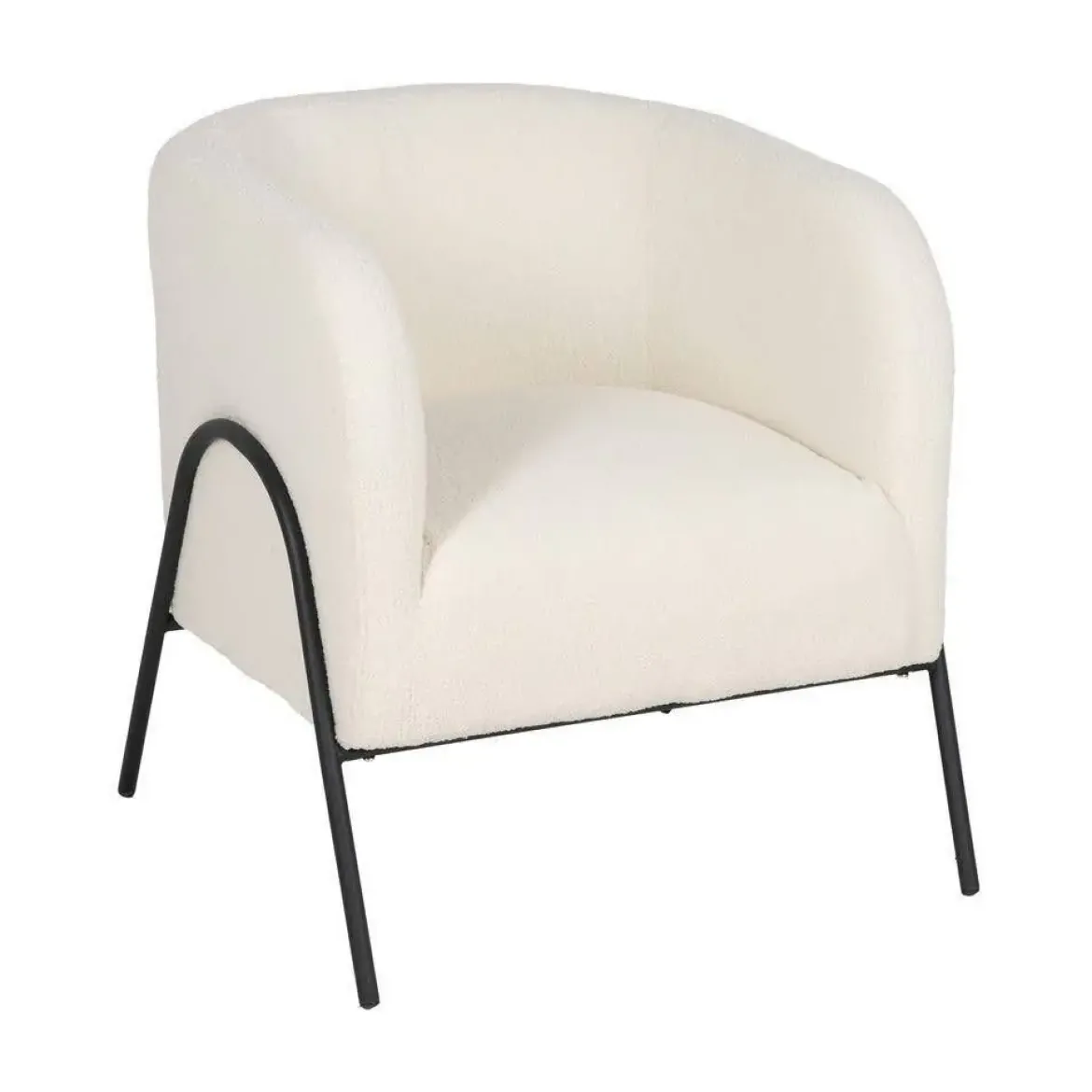 Sillón Tejido-Metal de Salón 68 cm Blanco 614513