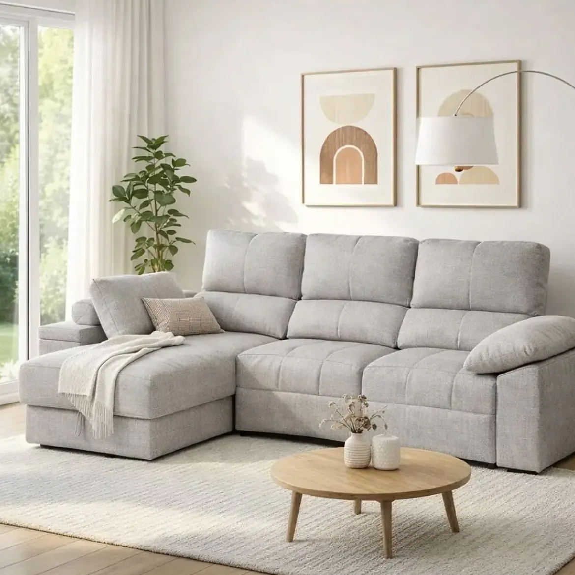 Sofa Chaise Longue Eléctrica con Arcón Izquierda VICTORIA