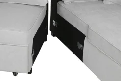 Sofá Cama Chaiselongue en Poliéster Gris con Estructura de Madera MB-211718