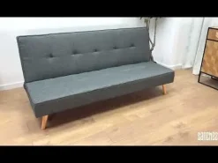 Sofá Cama Clic Clac con Patas de Madera Tapizado UNAI