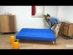Sofá Cama Clic Clac con Patas de Madera Tapizado UNAI
