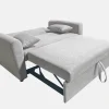 Sofá Cama Clic Clac de 2 Plazas Tapizado en Tela Gris CIRO