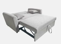 Sofá Cama Clic Clac de 2 Plazas Tapizado en Tela Gris CIRO