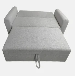Sofá Cama Clic Clac de 2 Plazas Tapizado en Tela Gris CIRO