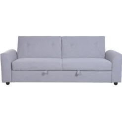 Sofá Cama Convertible Tapizado en Poliéster Gris MB-228440