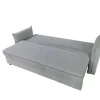 Sofá Cama Convertible Tapizado en Poliéster Gris Estructura de Madera MB-228438