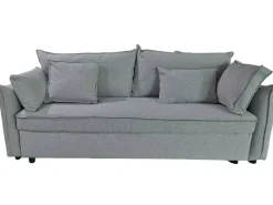 Sofá Cama Convertible Tapizado en Poliéster Gris Estructura de Madera MB-228438