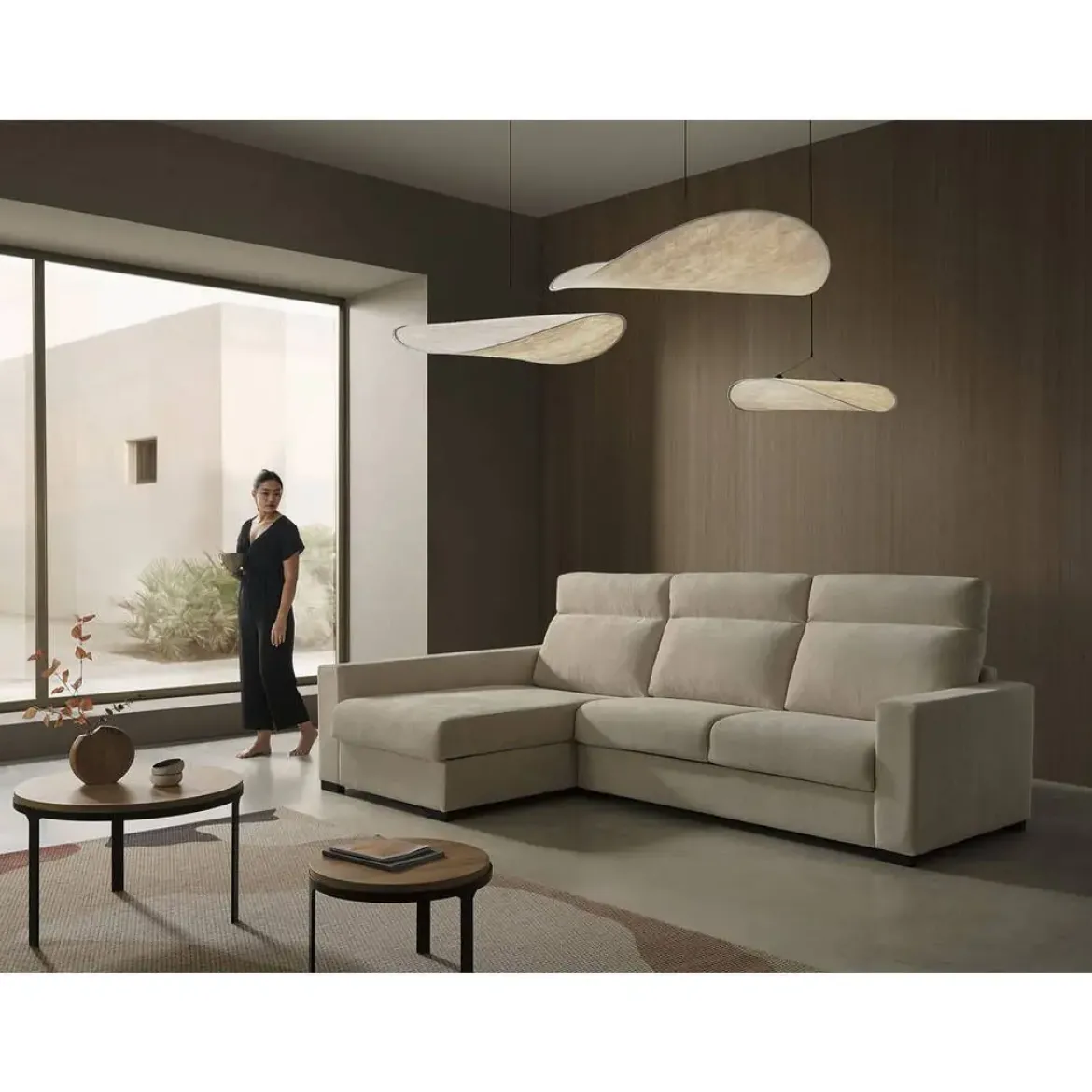 Sofá Cama Italiano con Chaise Longue Izquierda CRONO