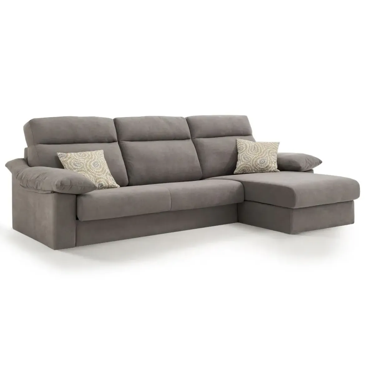 Sofá Cama Italiano con Chaise Longue y Arcón IRATI
