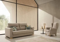 Sofá Cama Italiano Tapizado en Tela NANTES