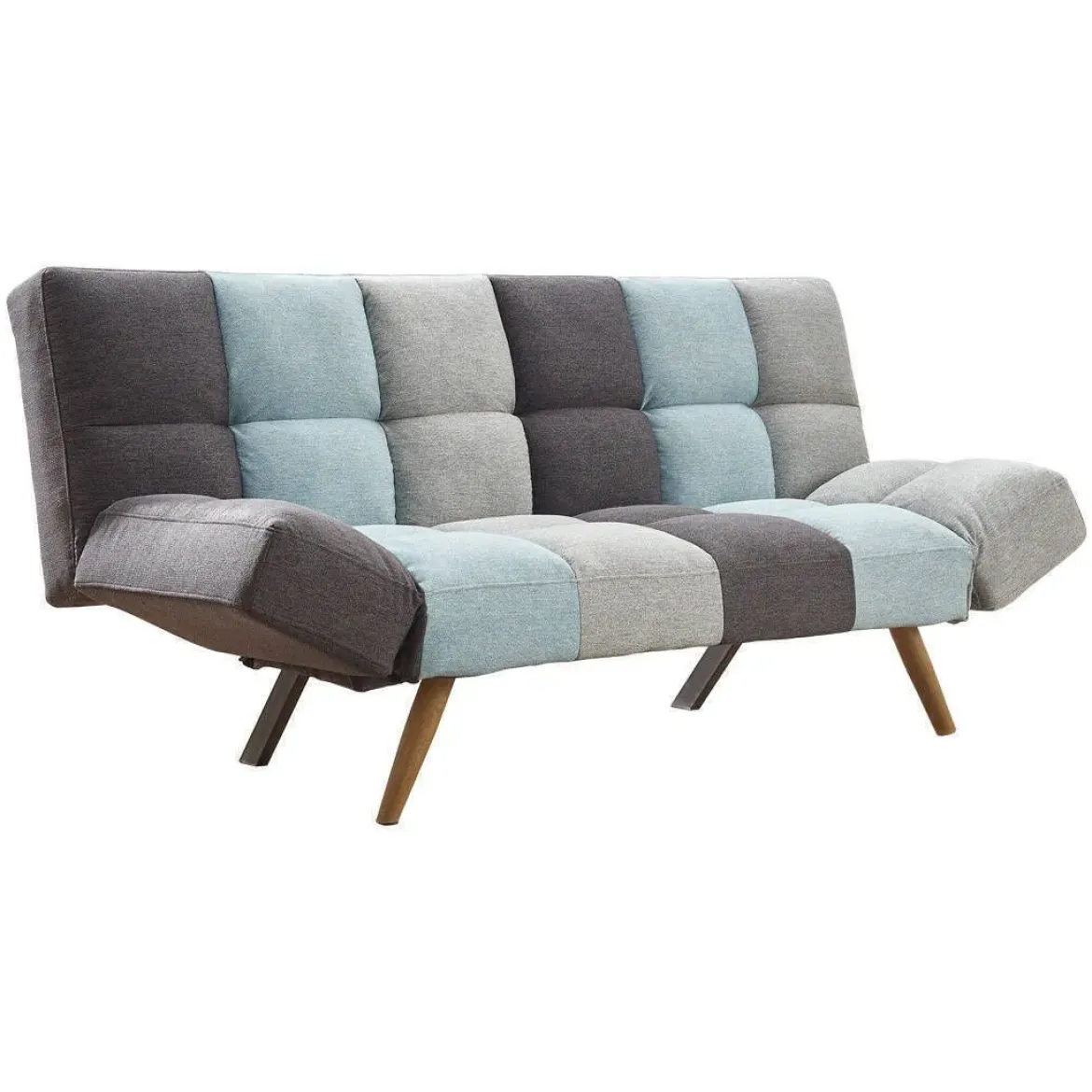 Sofá Cama 3 Plazas Clic-Clac con Diseño a Cuadros HAWAI