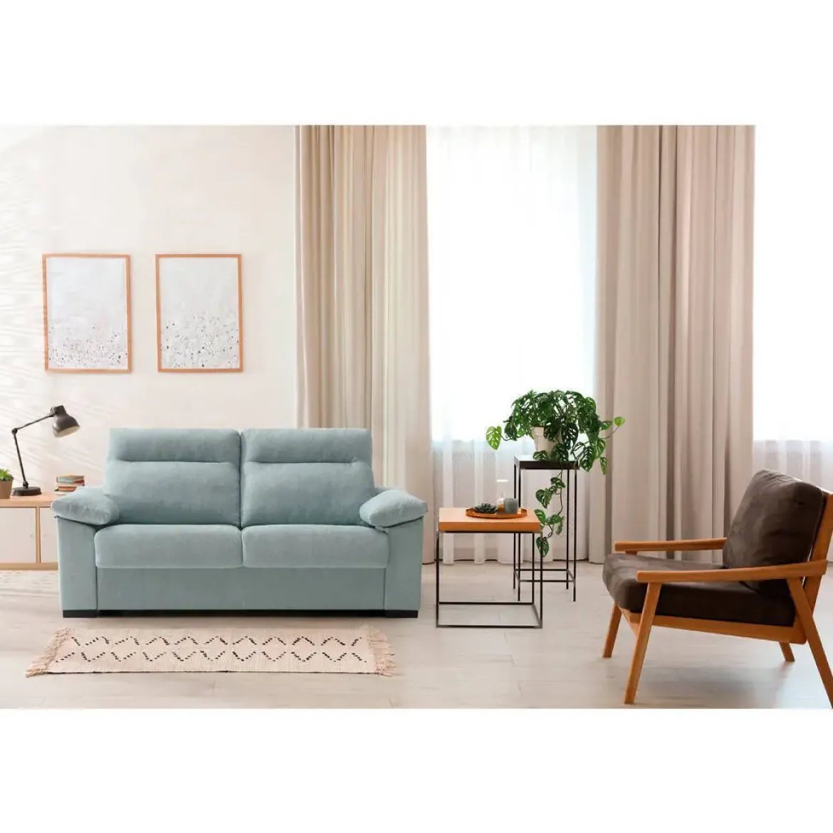 Sofá Cama 3 Plazas de Apertura Italiana con Colchón de 18 cm TARANCÓN