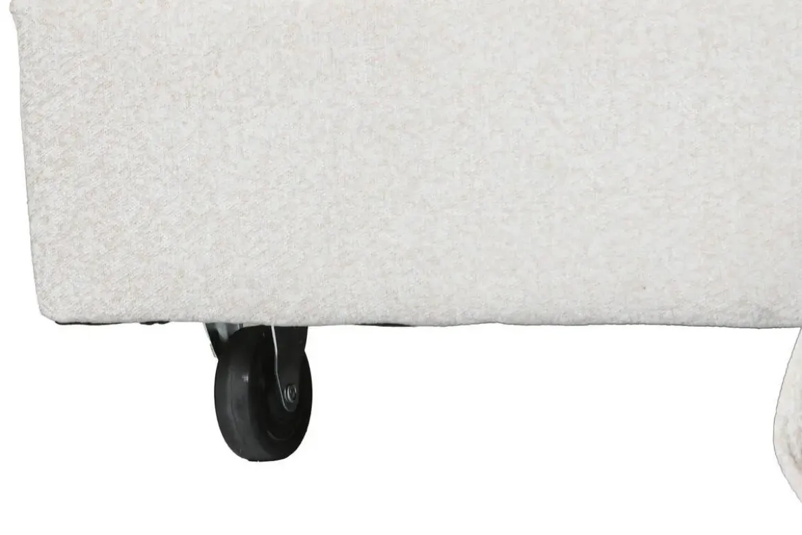 Sofá Cama Rinconera 285 cm en Poliéster Beige con Puff y Arcón MB-219482