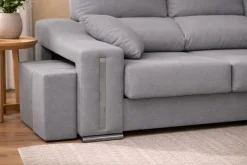 Sofá Chaise Longue con Arcón Derecha y 2 Puff SALOMON