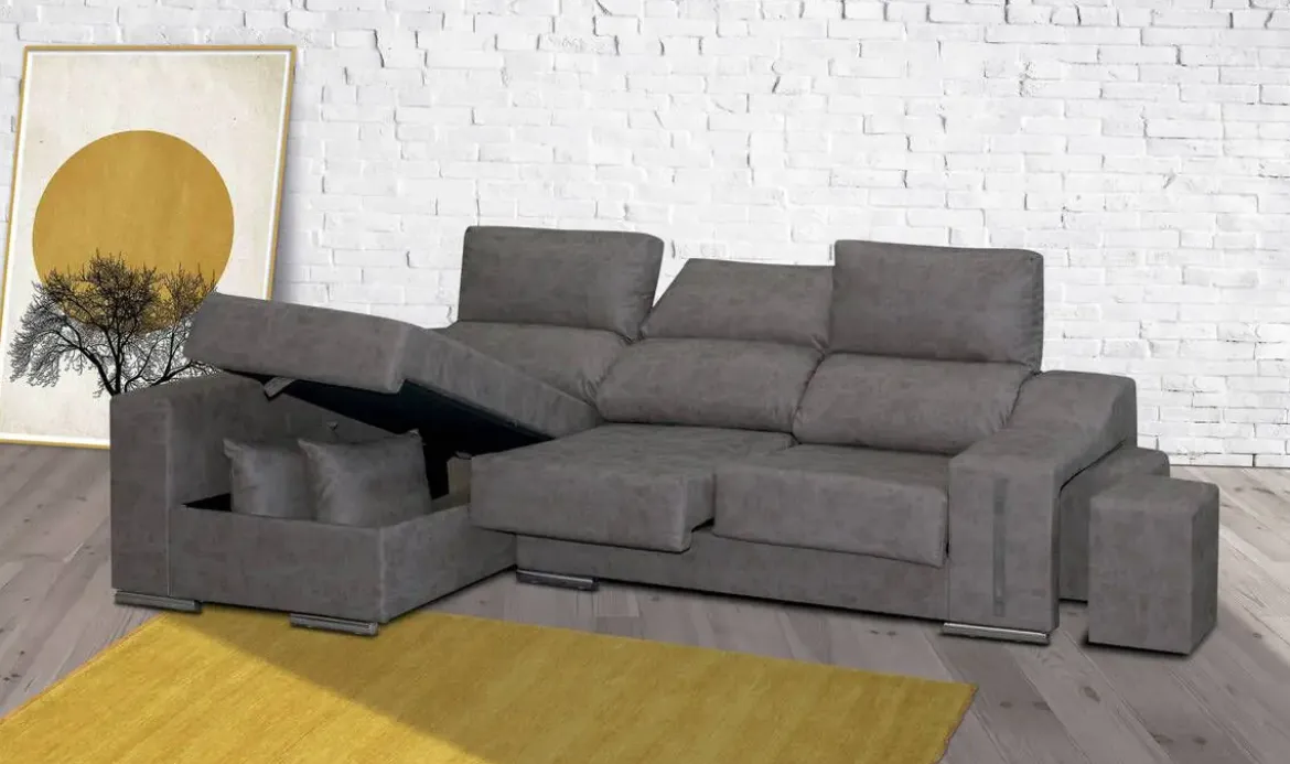 Sofá Chaise Longue con Arcón Izquierda RIO