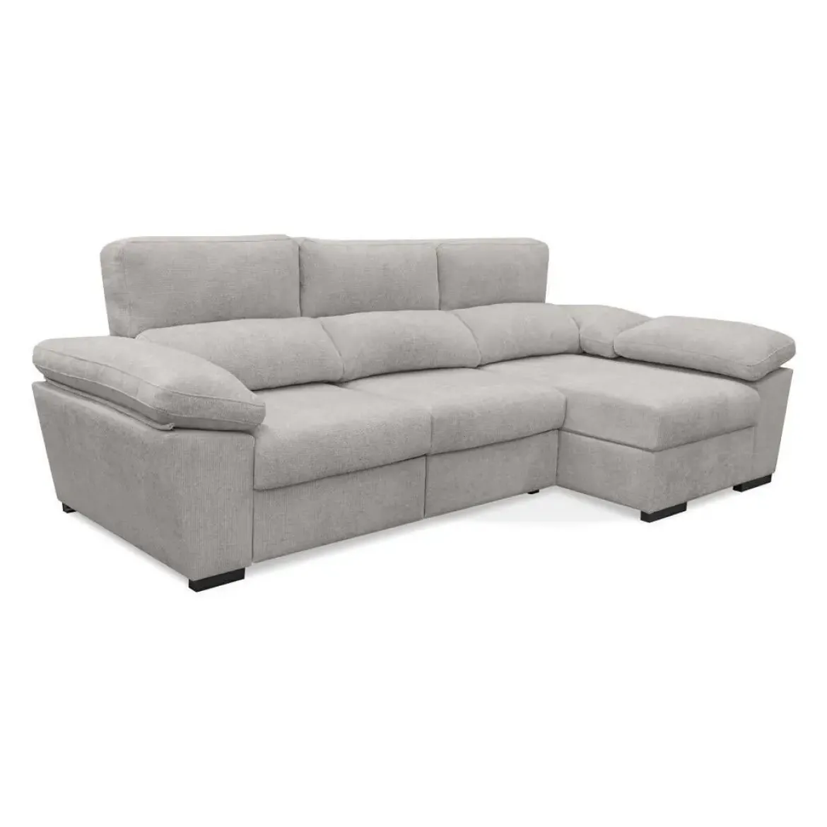 Sofá Chaise Longue con Arcón y Asientos Deslizantes Derecha ELAN
