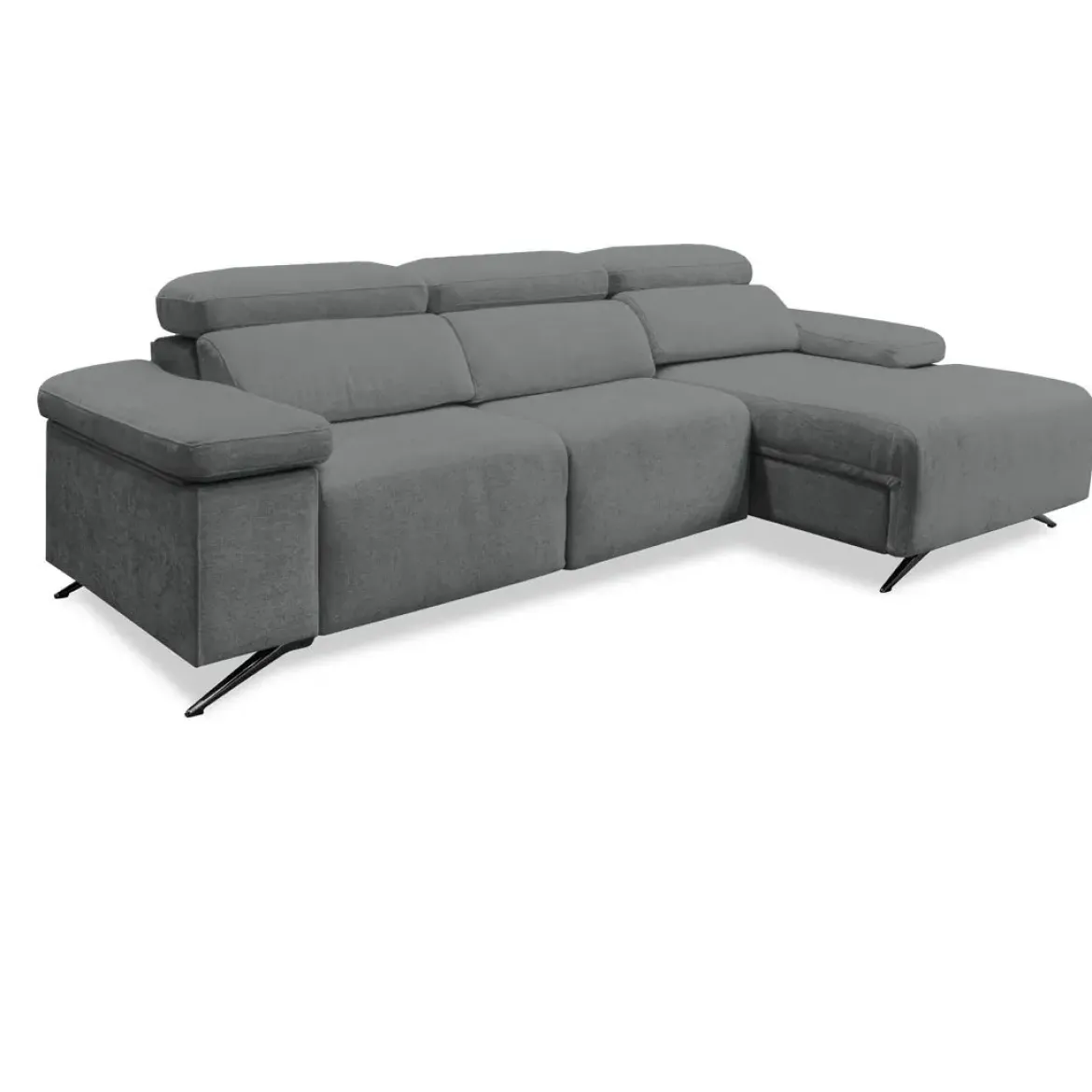 Sofá Chaise Longue con Arcón y Asientos Deslizantes Derecha LEXI