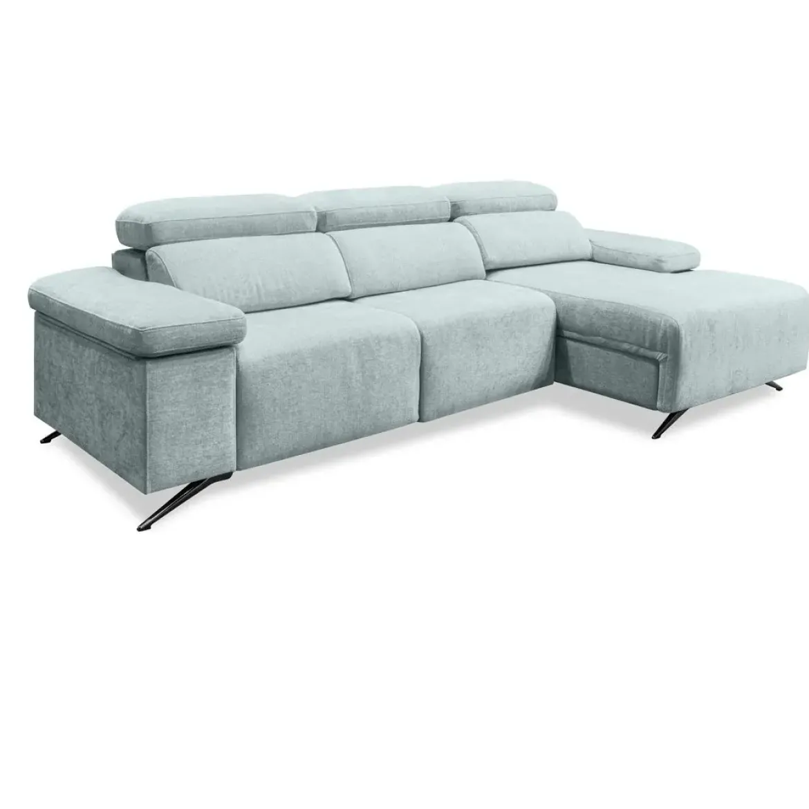 Sofá Chaise Longue con Arcón y Asientos Deslizantes Derecha LEXI