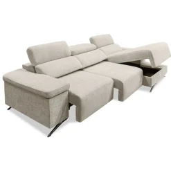 Sofá Chaise Longue con Arcón y Asientos Deslizantes Derecha LEXI
