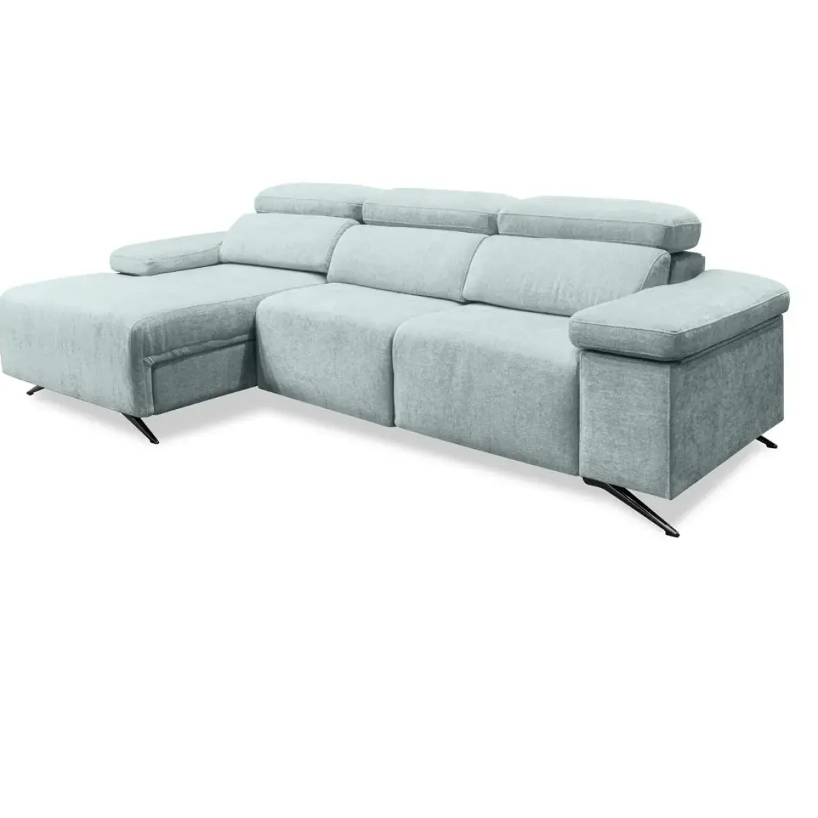 Sofá Chaise Longue con Arcón y Asientos Deslizantes Izquierda LEXI