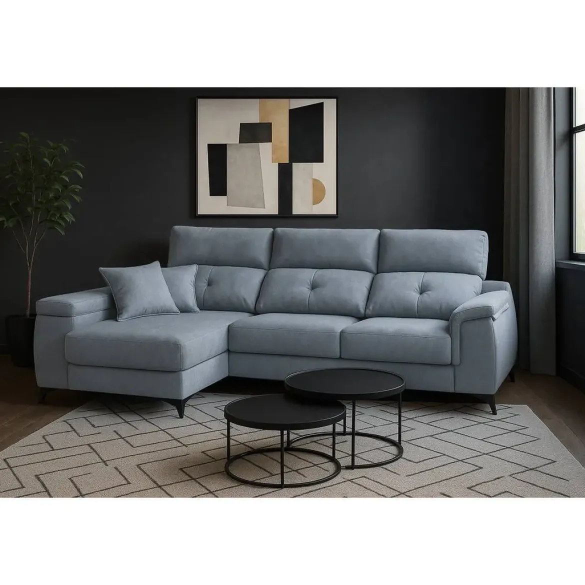 Sofá Chaise Longue Delizante con Arcón Izquierda MANUELA