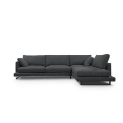 Sofá Chaise Longue de Patas Altas Tapizado en Tela Derecha QUEEN