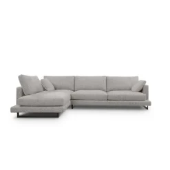 Sofá Chaise Longue de Patas Altas Tapizado en Tela Izquierda QUEEN