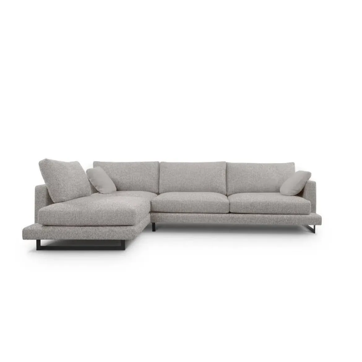 Sofá Chaise Longue de Patas Altas Tapizado en Tela Izquierda QUEEN