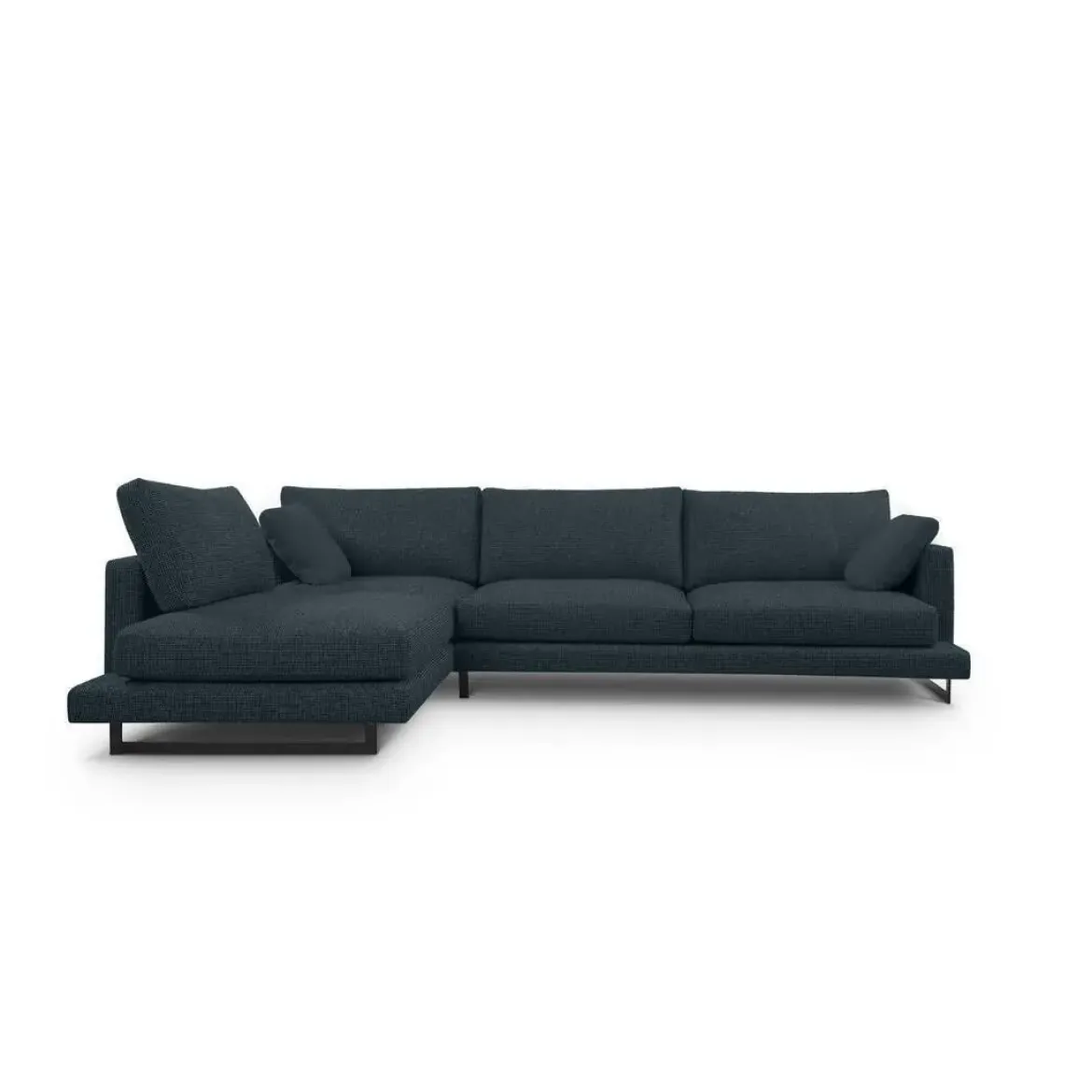 Sofá Chaise Longue de Patas Altas Tapizado en Tela Izquierda QUEEN