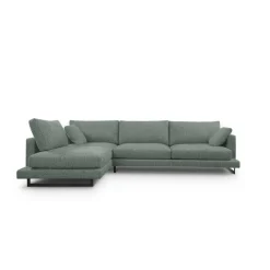 Sofá Chaise Longue de Patas Altas Tapizado en Tela Izquierda QUEEN