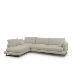Sofá Chaise Longue de Patas Altas Tapizado en Tela Izquierda QUEEN