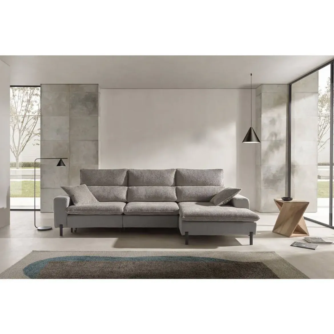 Sofá Chaise Longue Derecha Asientos Deslizantes