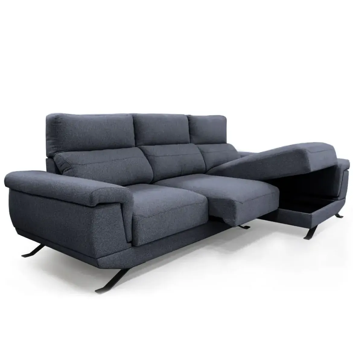 Sofá Chaise Longue Derecha con Arcón y Asientos Deslizantes DIMAR