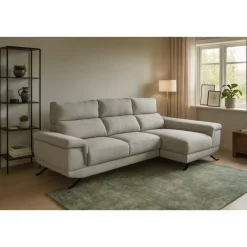 Sofá Chaise Longue Derecha con Arcón y Asientos Deslizantes DIMAR