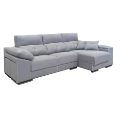 Sofá Chaise longue Derecha con Cabezal Reclinable y Asientos Deslizantes NOEMI