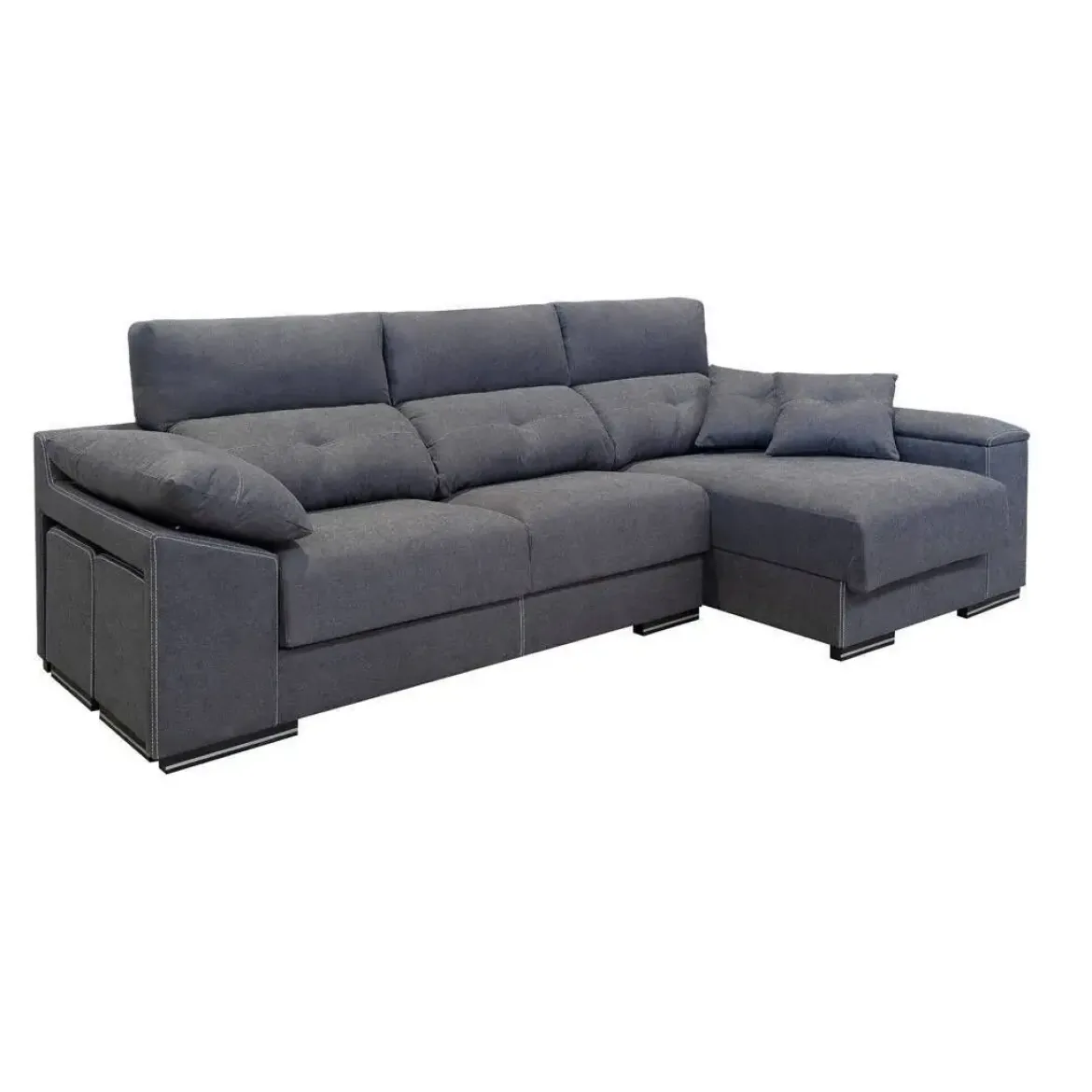 Sofá Chaise longue Derecha con Cabezal Reclinable y Asientos Deslizantes NOEMI