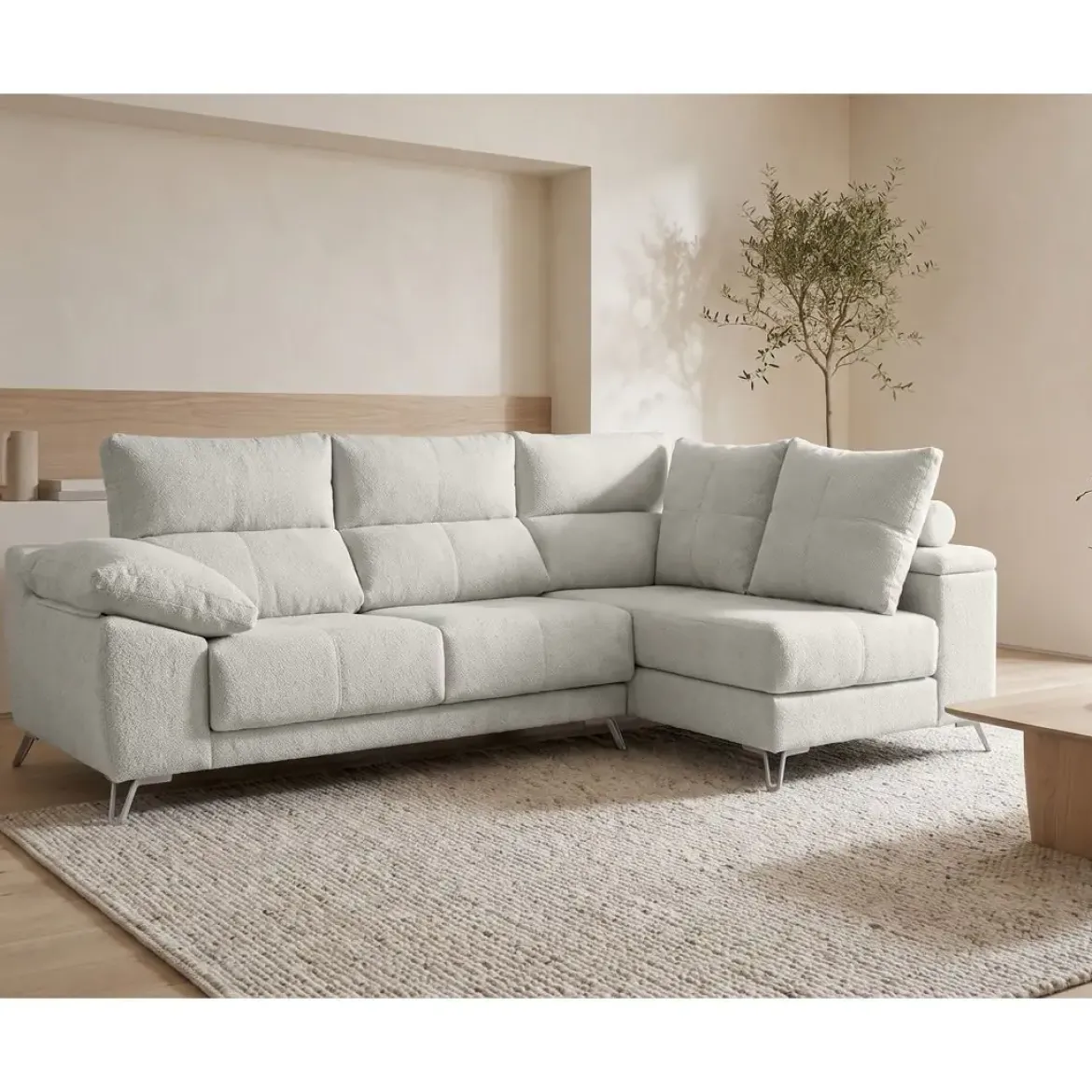 Sofá Chaise Longue Derecha con Arcón LAURA