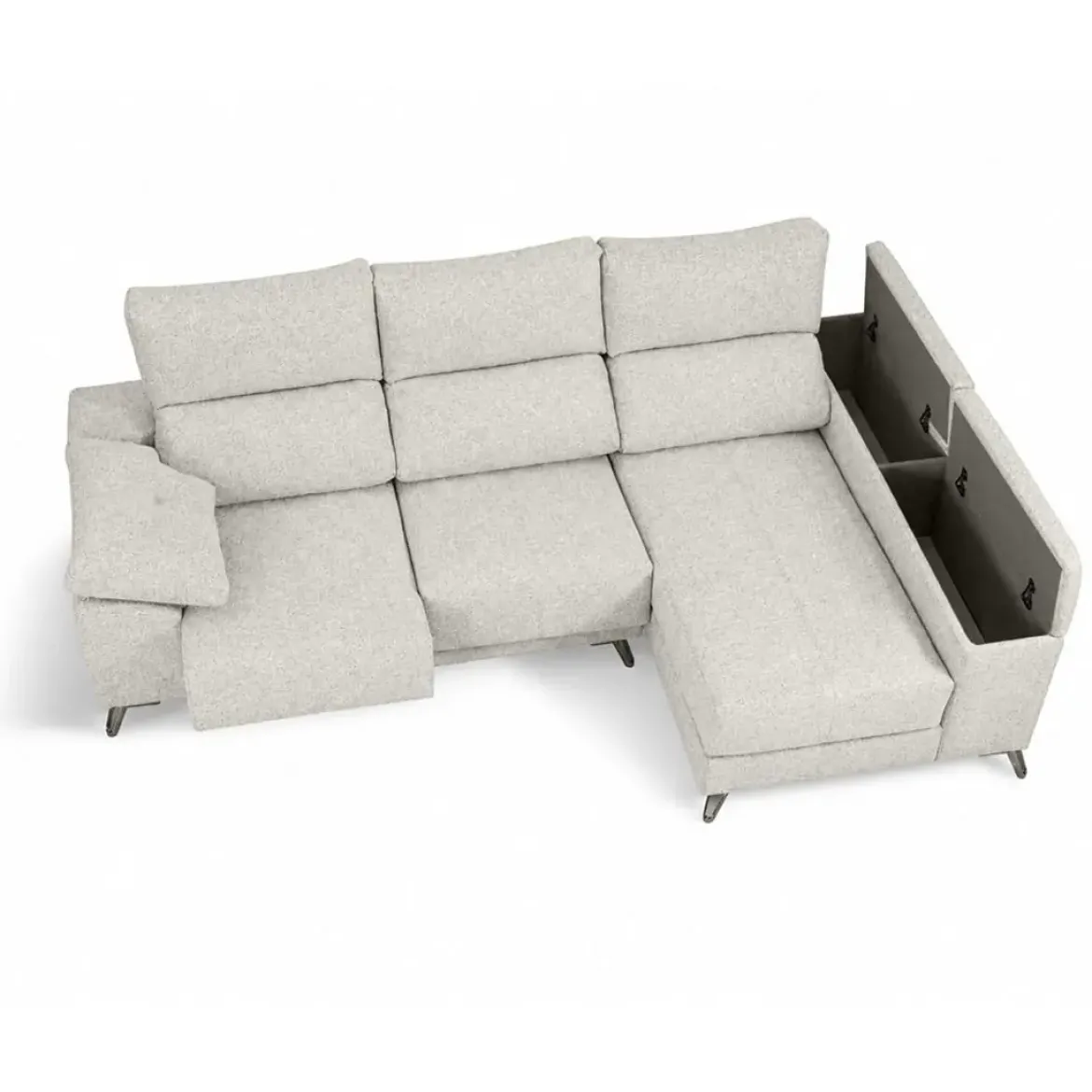 Sofá Chaise Longue Derecha con Arcón LAURA